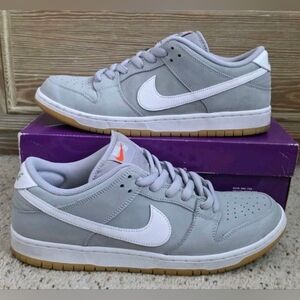 Size 12 Mens - Nike SB Dunk Low Orange Label Wolf Grey - DV5464-001